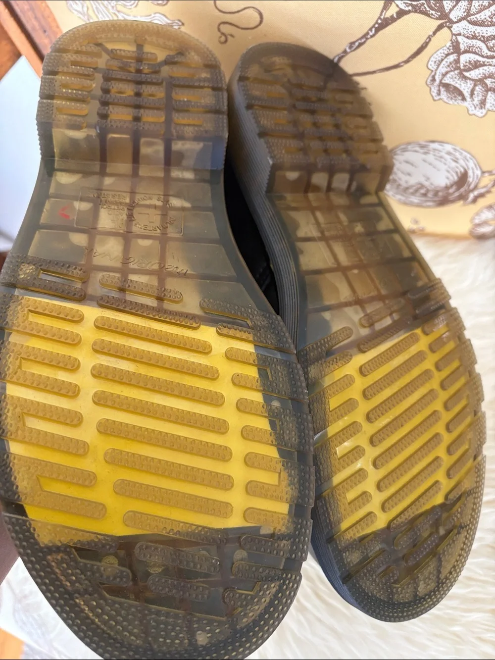 New! Dr. Martens Black 3-Eye Derby with Yellow Welt Stitching